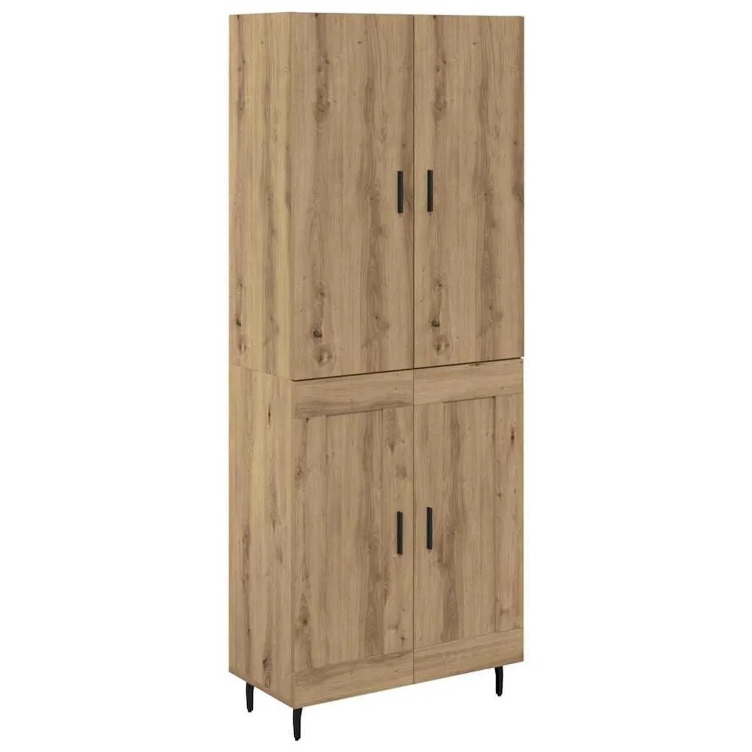 vidaXL Highboard 2-Tlg Artisan-Eiche Engineered Wood und Glas 3415917 günstig online kaufen
