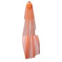 Gruselige Halloween Hängedekoration mit orangefarbenem Kürbiskopf und langem, fließendem Stoff. Ideal für Party.