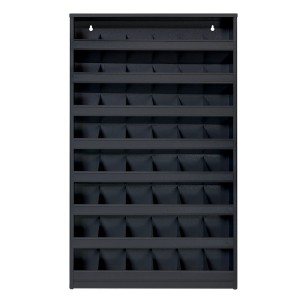 PROREGAL Schüttenregal Mit 48 Fächern Zur Wandbefestigung HxBxT 85x50x12,5cm Anthrazitgrau