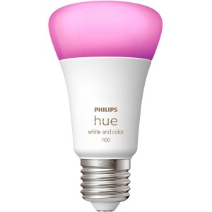 Philips Hue E27 LED Lampe, White & Color Ambiance, 1100 lm, farbig leuchtend.