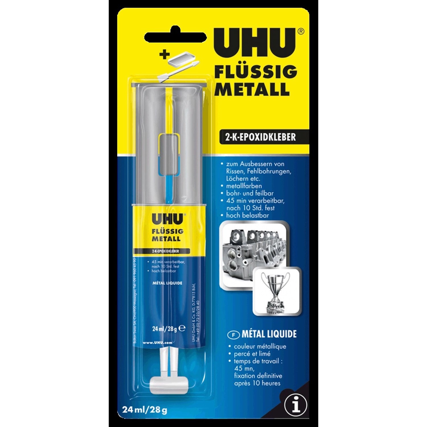UHU FLÜSSIG METALL Doppelkammerspritze 28g