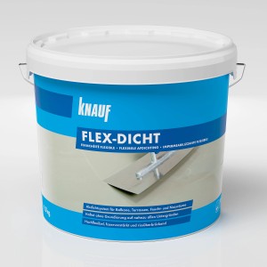 Knauf Flexdicht 15kg im Eimer, flexibles Abdichtsystem für Fliesen im Innen- und Außenbereich.