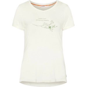 Gardena Damen T-Shirt Loose Fit Cloud Dancer Gr. 2XL mit Blumenprint und Schriftzug.
