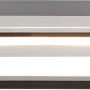 Moderne LED Bad-Wandleuchte Gianni in Chrom, 75x400x148 mm, warmweißes Licht.