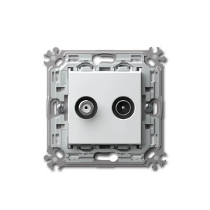 TEM MODUL PLUS Antennen Steckdose Weiß TVSat UP