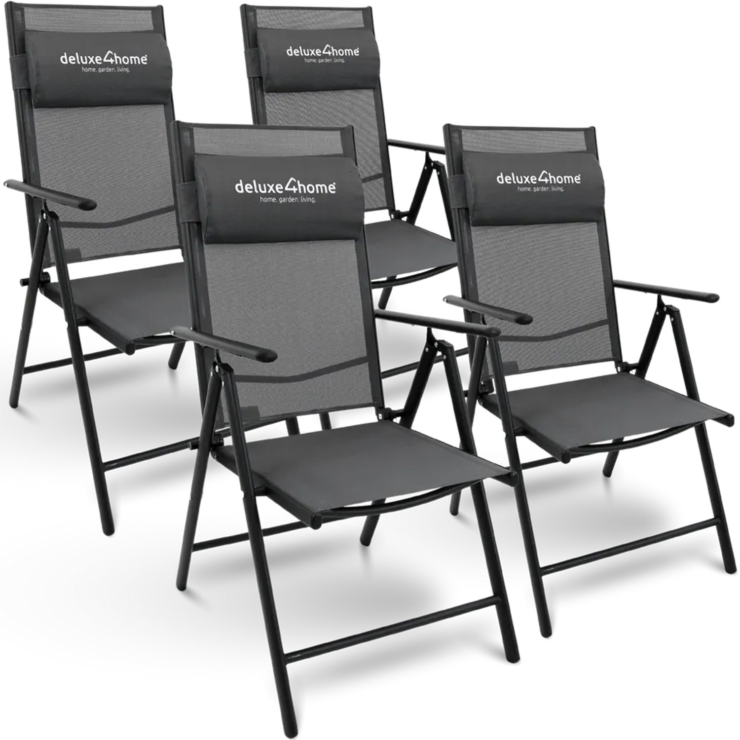 deluxe4home Gartenstuhl Klappstuhl mit 7 Stufen Verstellbarer Rückenlehne 4 günstig online kaufen