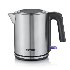 Severin Wasserkocher WK 3489 aus Edelstahl mit 1 Liter Fassungsvermögen.