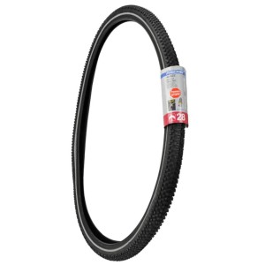 Schwarzer Fischer Trekking Reifen 28 Zoll mit Reflexstreifen für Allwetter.