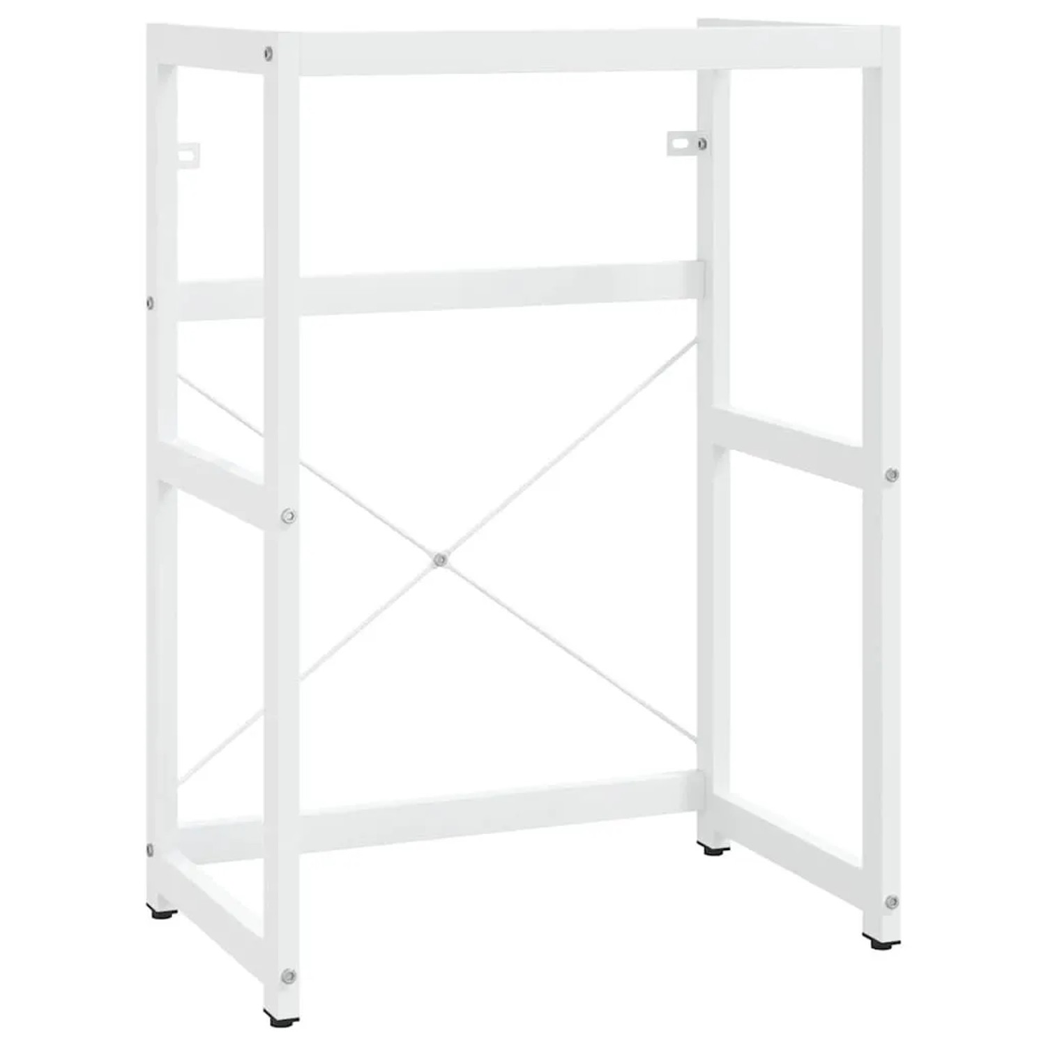 vidaXL Badezimmer Waschtischgestell Weiß 59x38x83 cm Eisen 338497