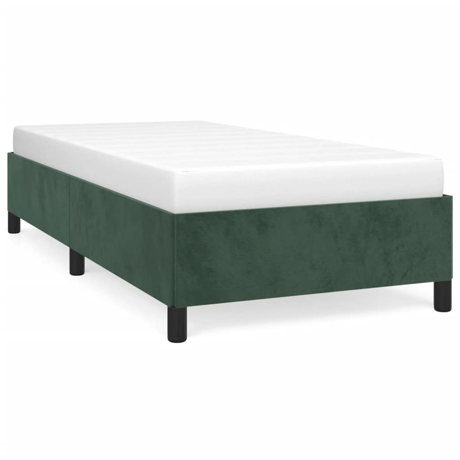 vidaXL Bettgestell ohne Matratze Dunkelgrün 90x190 cm Samt 347297 günstig online kaufen