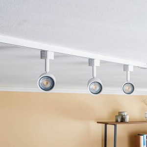 PRIOS Stromschienenleuchte Jorell 9054002 Modern in Weiß aus Aluminium 3-flammig GU10 Wohnzimmerleuchte