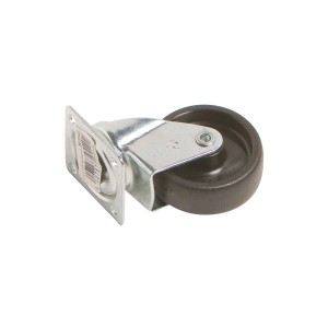 Apparaterolle, Lenkrolle mit Platte, Kunststoffrad, Ø 50mm, 35kg Traglast.