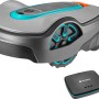 Gardena Mähroboter smart Sileno life Set 750 m² mit Gateway, grau und türkis.