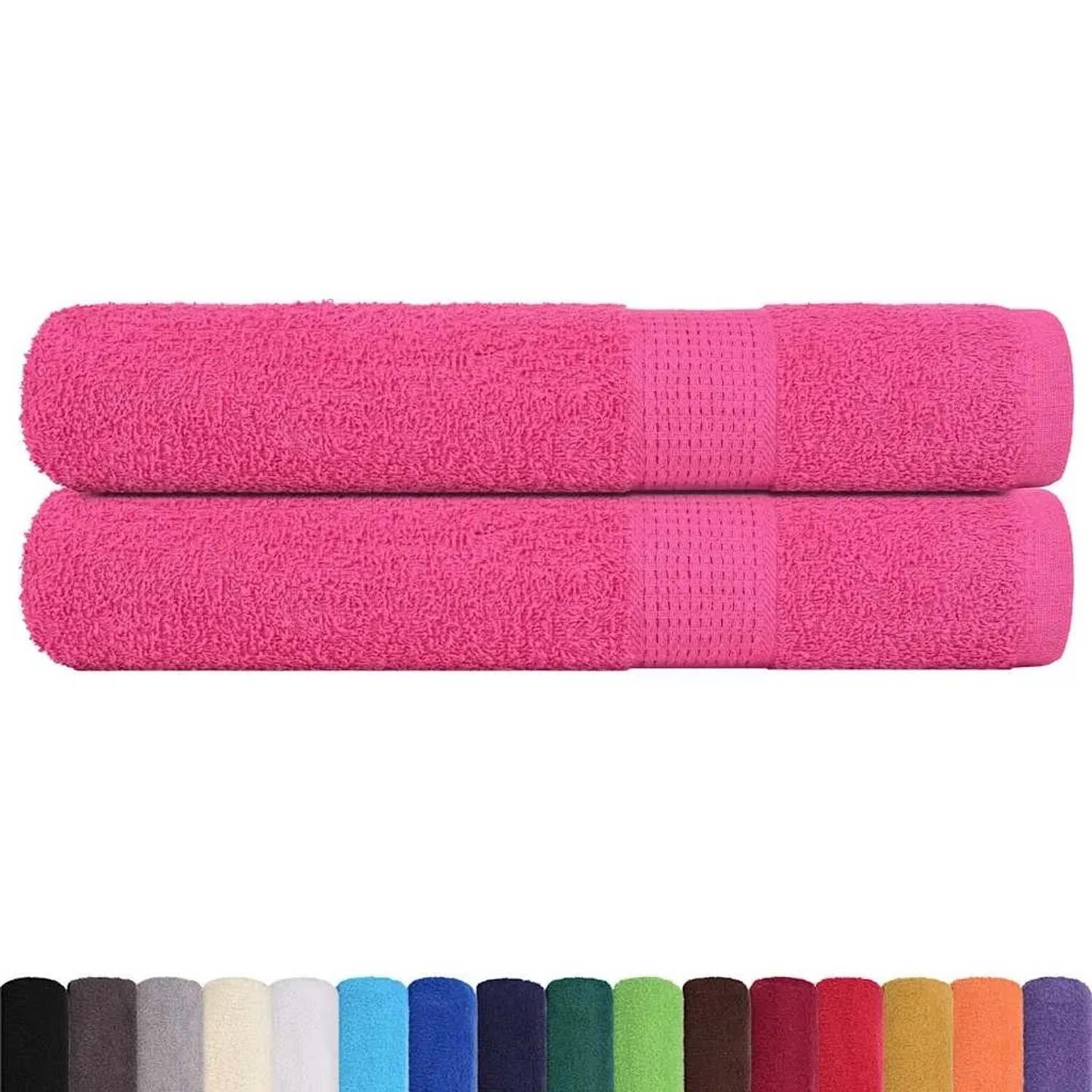 vidaXL Saunatücher 2 Stk Rosa 80x200 cm 360 g/m² 100% Baumwolle 137055