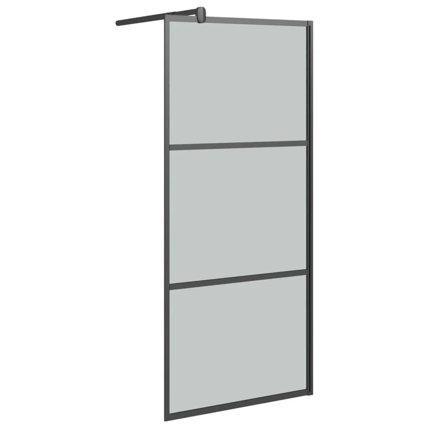 vidaXL Duschwand für Walk-In Dusche 90x195 cm Dunkel ESG Glas Schwarz 151890
