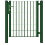 Moosgrünes Gartentor für Doppelstabmattenzaun, Halb-Rahmen, 92x80cm.