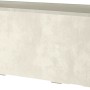 Deroma Millennium Pflanzkasten, perlweiß, 39x99,3x37,6 cm, mit Rädern. Ideal für Innen- und Außenbereich.