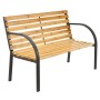 Juskys Gartenbank Modena für 2 Personen aus Holz und Stahl, ideal für Garten, Balkon oder Terrasse.