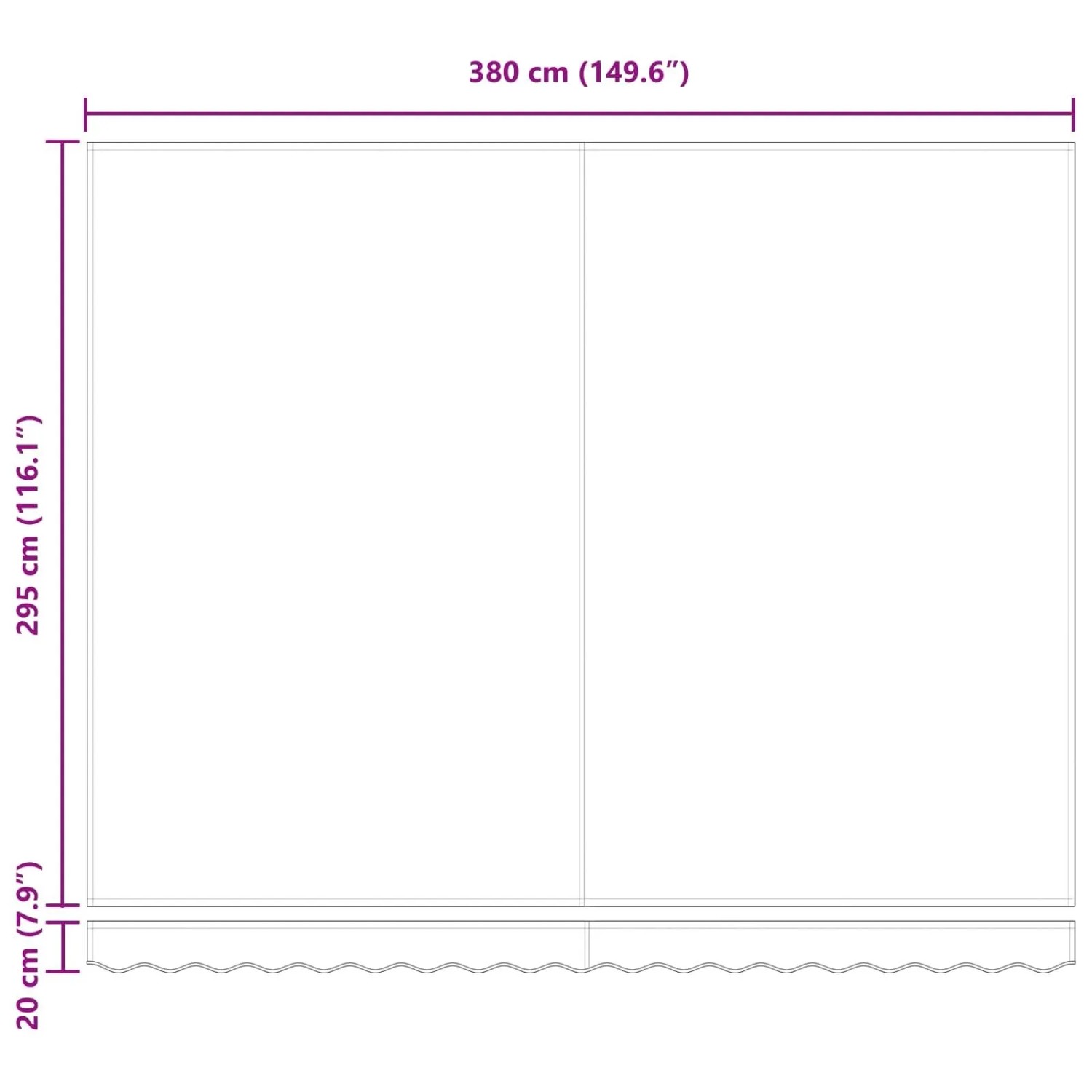 vidaXL Einziehbare Markise Beige 400 x 300 cm Stoff und Stahl 3330609_7