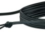 Schwarzes Schwaiger Audio-Adapterkabel, 1,5 m, mit Klinke- und Cinch-Steckern.