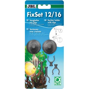 JBL FixSet 12/16: Saug- und Abstandshalter für Aquarium Filter, zur Befestigung von Schläuchen und Rohren.