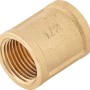 Messing Gewindemuffe 18,6 mm (Rp 1/2) für Rohrverbindungen im Heizungs- und Sanitärbereich.