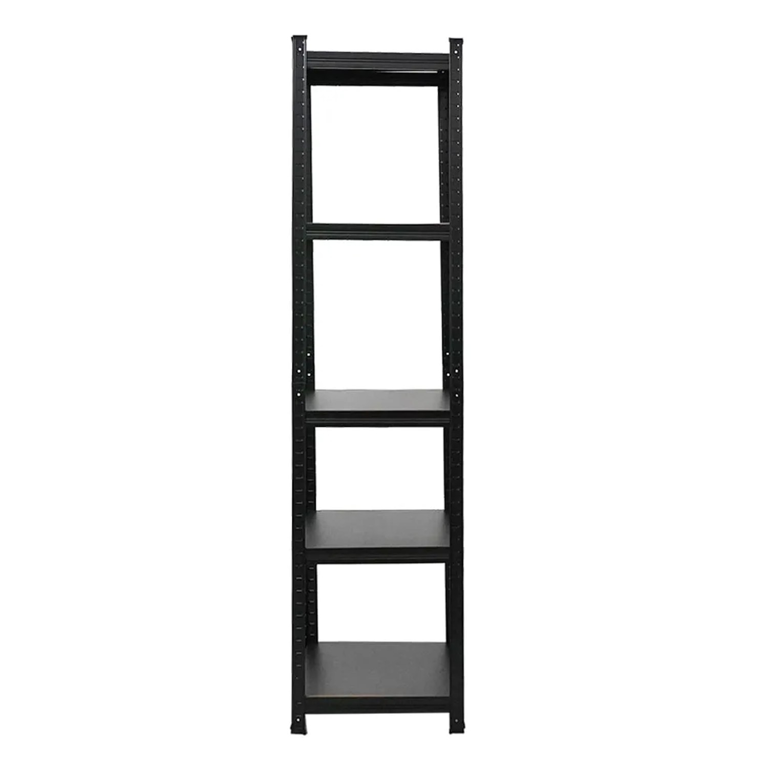 Schwarzes PROREGAL Schwerlastregal Ragnar mit 5 Böden, 180x45x45 cm, für Keller, Garage.