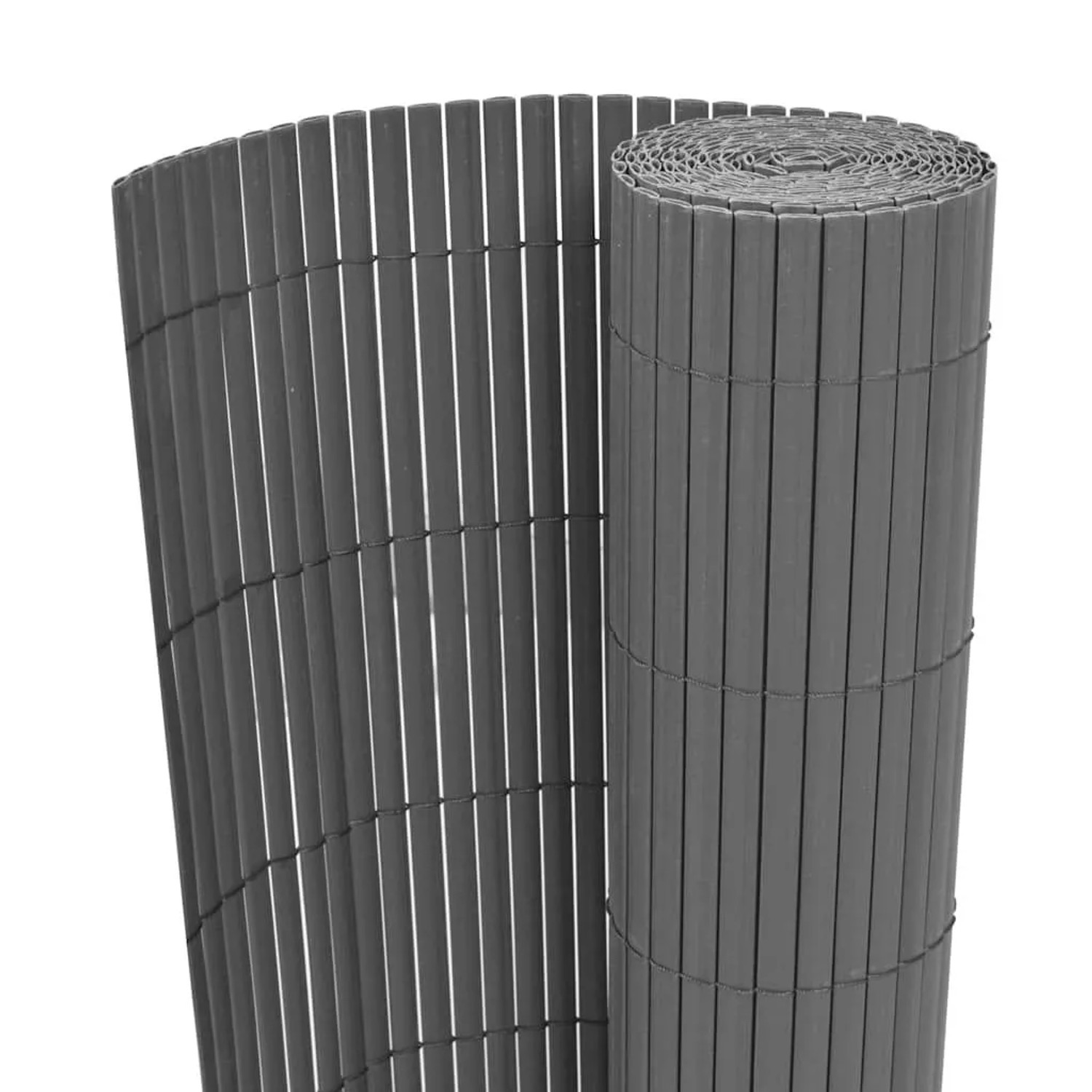 vidaXL Gartenzaun Grau 150 x 300 cm PVC 43636