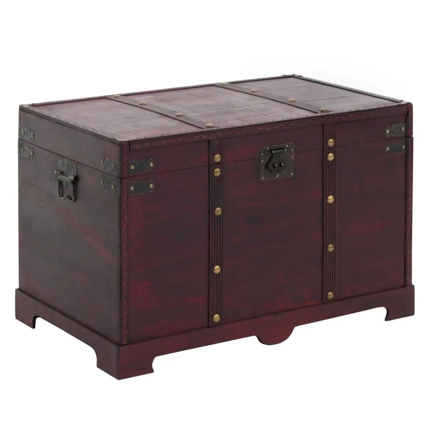 MCW Holztruhe Antibes Antikoptik 49x77x47cm Eckig