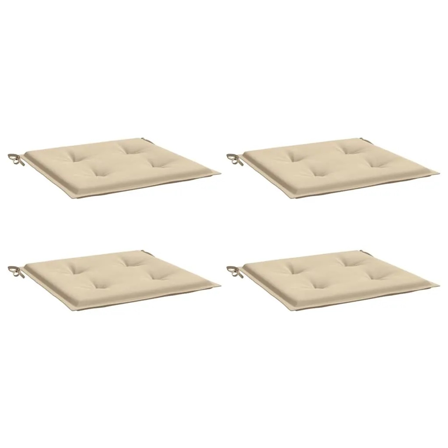 vidaXL Gartenstuhl-Kissen 4 Stk Beige 50x50x4 cm Oxford-Gewebe 314044