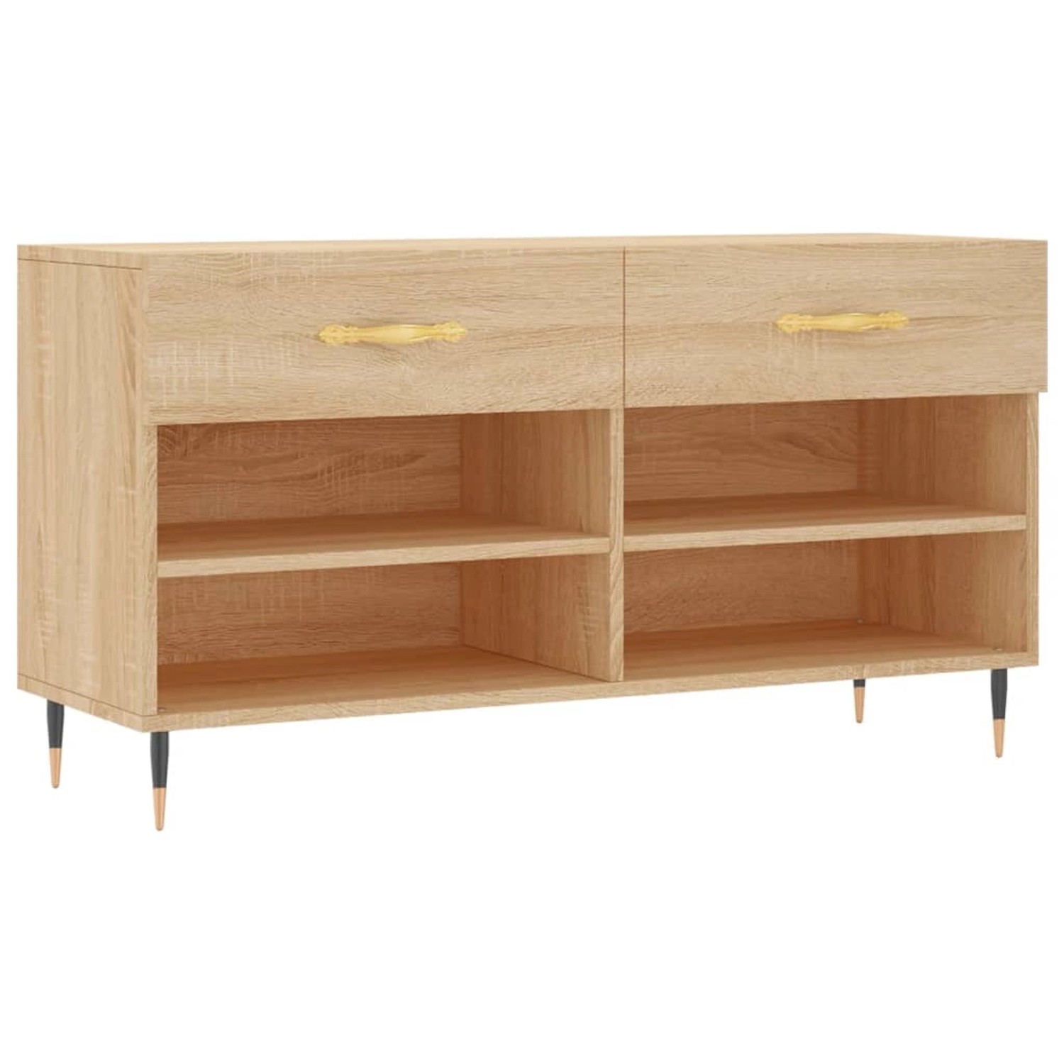 vidaXL Schuhbank Sonoma-Eiche 102x35x55 cm Holzwerkstoff 829719 günstig online kaufen
