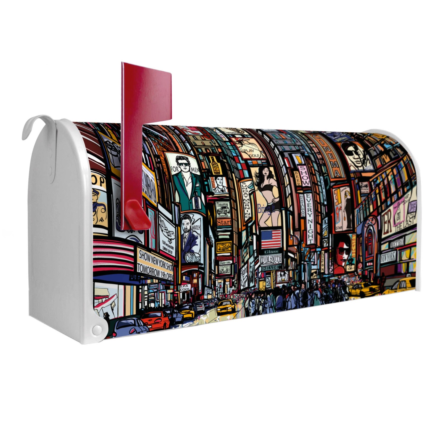 Banjado Amerikanischer Briefkasten Weiß 48x22x16cm US Mailbox Letterbox Pos günstig online kaufen