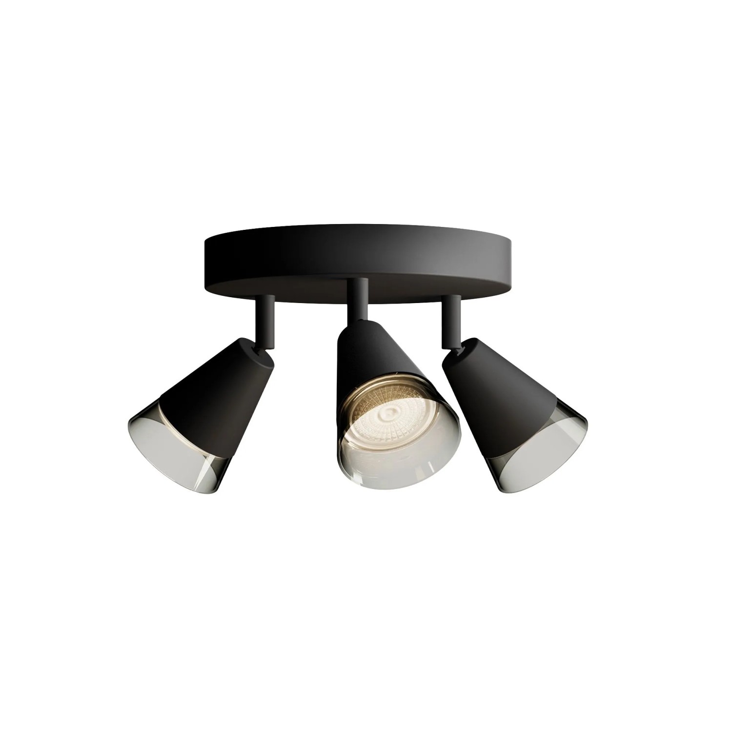 Philips Spot Cleft 3-Flammig 5 W GU10 Rund Schwarz
