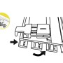 Gardinia Deckenclip für 3-läufige Flächenvorhangschiene, Montageanleitung.