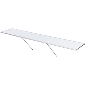 KGT Tischgestell Santini II, small, für Gewächshäuser, mit weißen Einlegeplatten und Aluminiumrahmen.