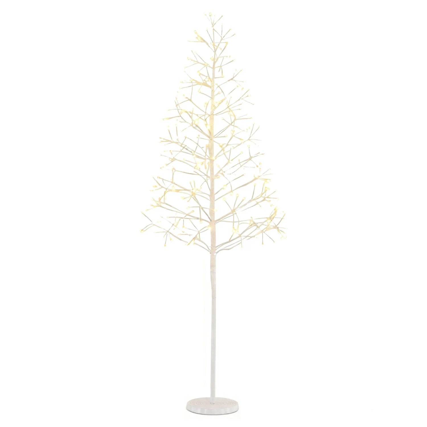 Costway Lichterbaum mit 280 Leuchten Weiße Basis 150 cm Weihnachtsdeko