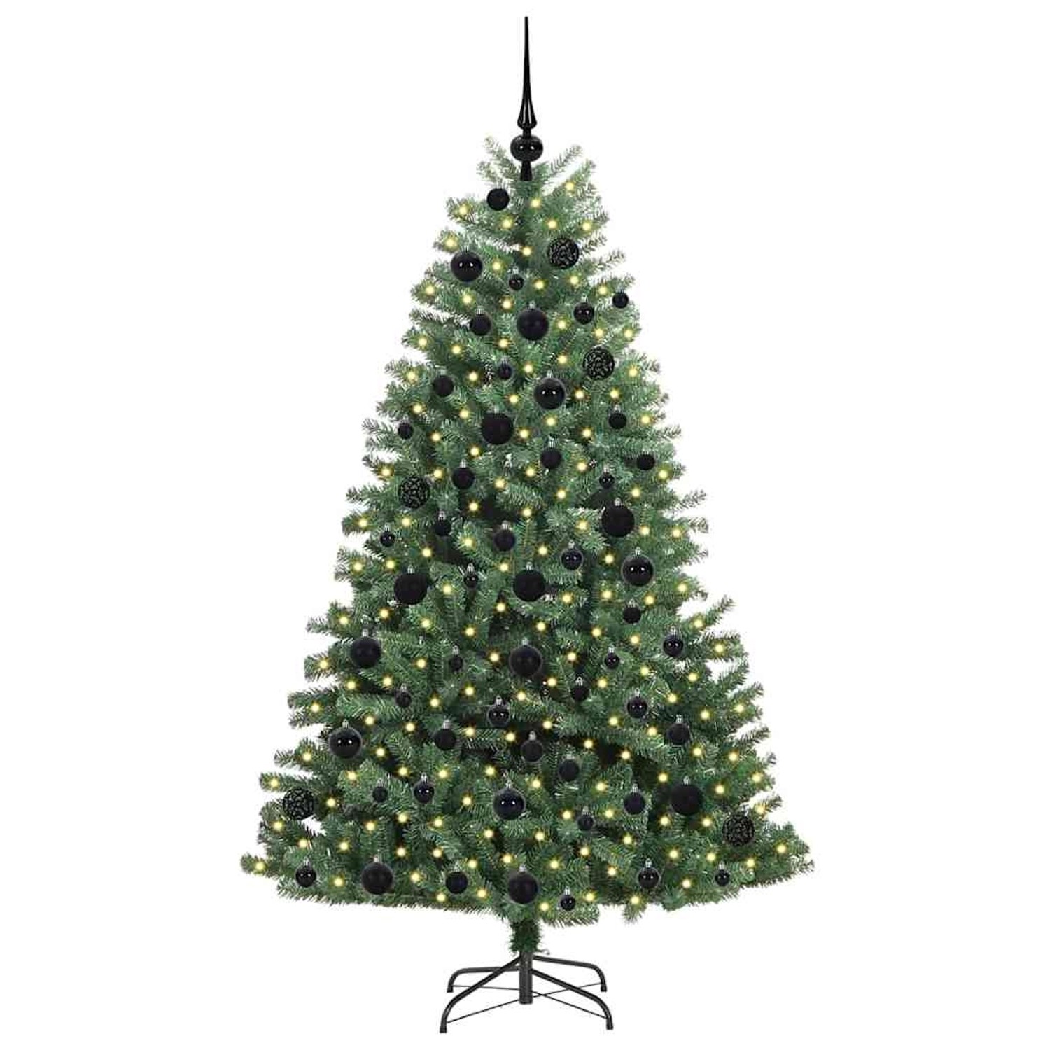 vidaXL Künstlicher Klappbarer Weihnachtsbaum mit 300 LEDs Grün 180 cm 3395488