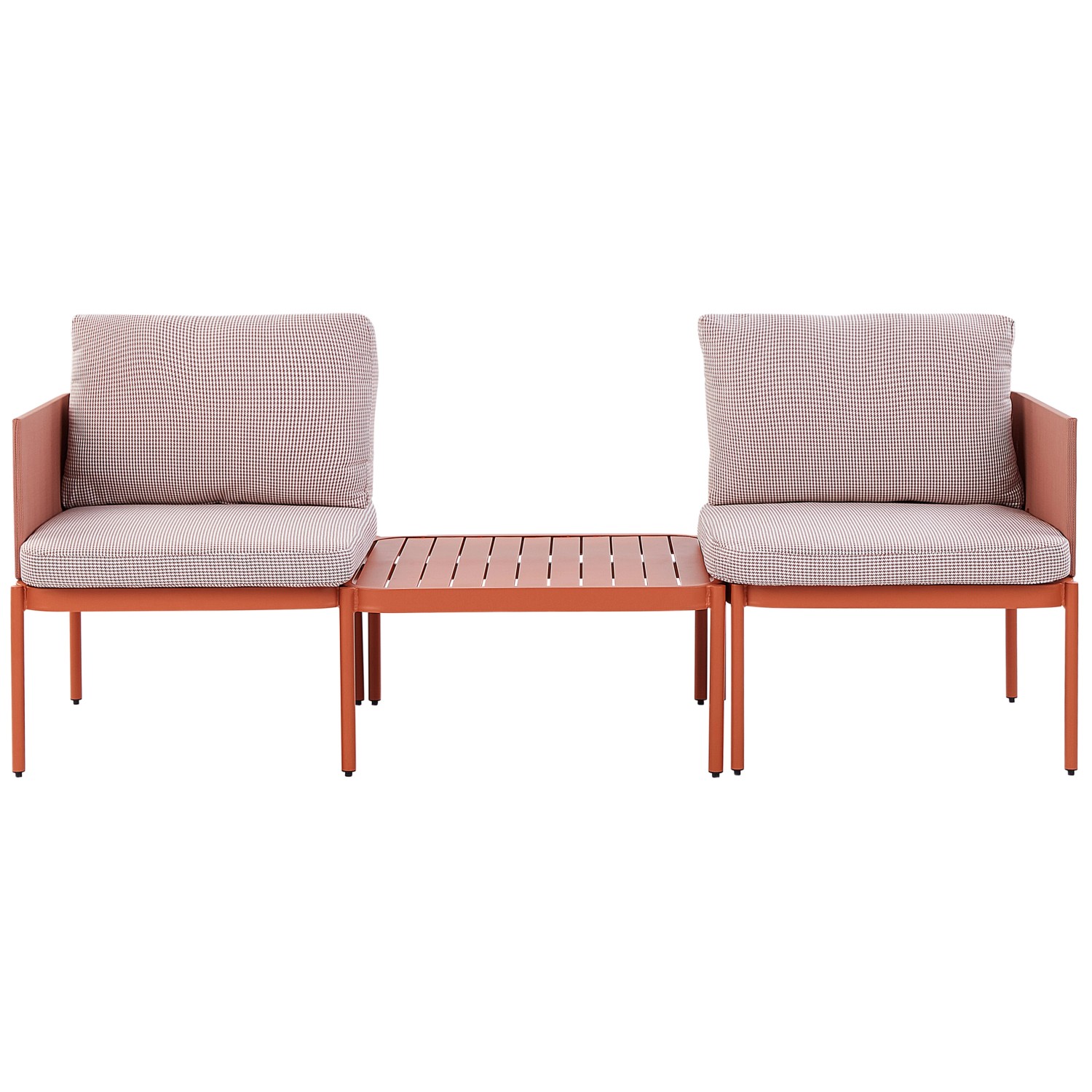 Beliani Lounge Set TERRACINA Orange Weiss 65x65x106