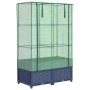 vidaXL Hochbeet mit Gewächshaus-Aufsatz Rattan-Optik 80x40x138 cm 4015828