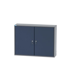 Küpper Hängeschrank, 2-türig, dunkelblau, mit 4 Fachböden, 60x80x20 cm.