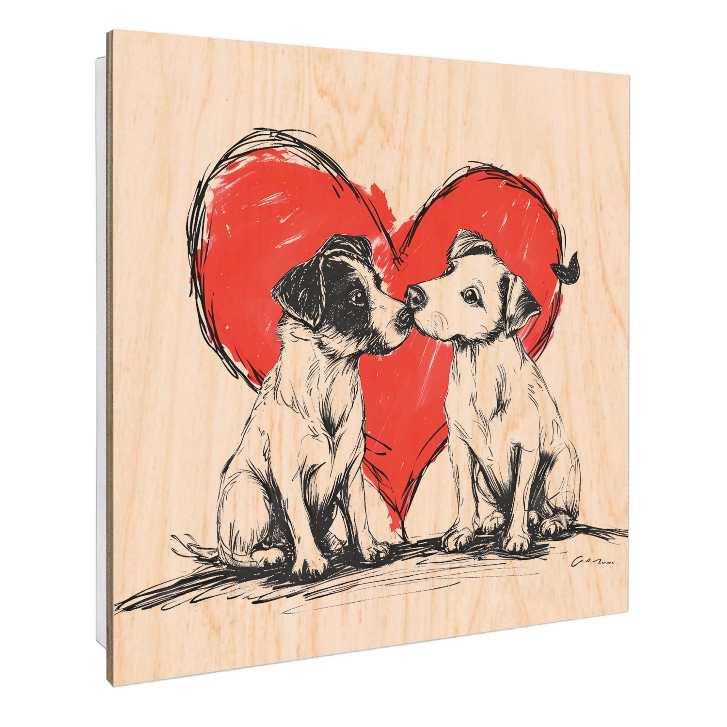 Banjado Schlüsselkasten mit Holzfront 30x30cm Weiß Scharnier Links 50 Haken günstig online kaufen