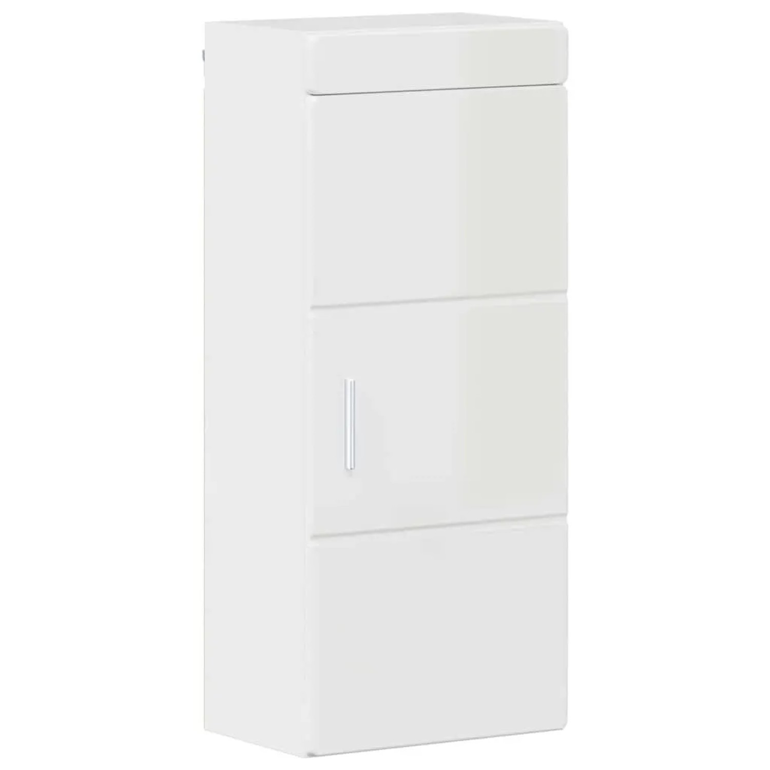 vidaXL Badezimmer-Wandschrank TULUM Hochglanz Weiß 37 x 24,5 x 86 cm 880335