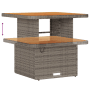 vidaXL Gartenmöbel-Set, 9-teilig, grau, Poly Rattan, mit Tisch und Kissen.