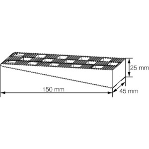 Gelbe Keile (6 Stk.) 150x45x25 mm für Fenster-Zubehör zum Ausgleichen und Montieren.