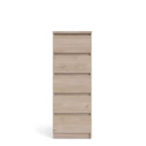 Ebuy24 Nada1 Kommode mit 5 Schubladen im Hickory-Dekor. Kommode für Schlaf- oder Wohnzimmer.