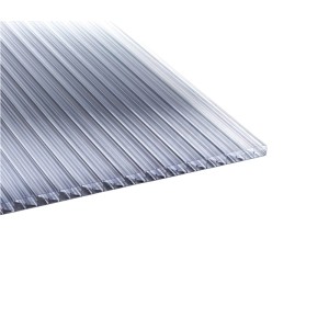 Transparente T&J Fachwerkplatte Klassik Top X Glasklar (4500x980x16mm) für Kunststoffbedachung.