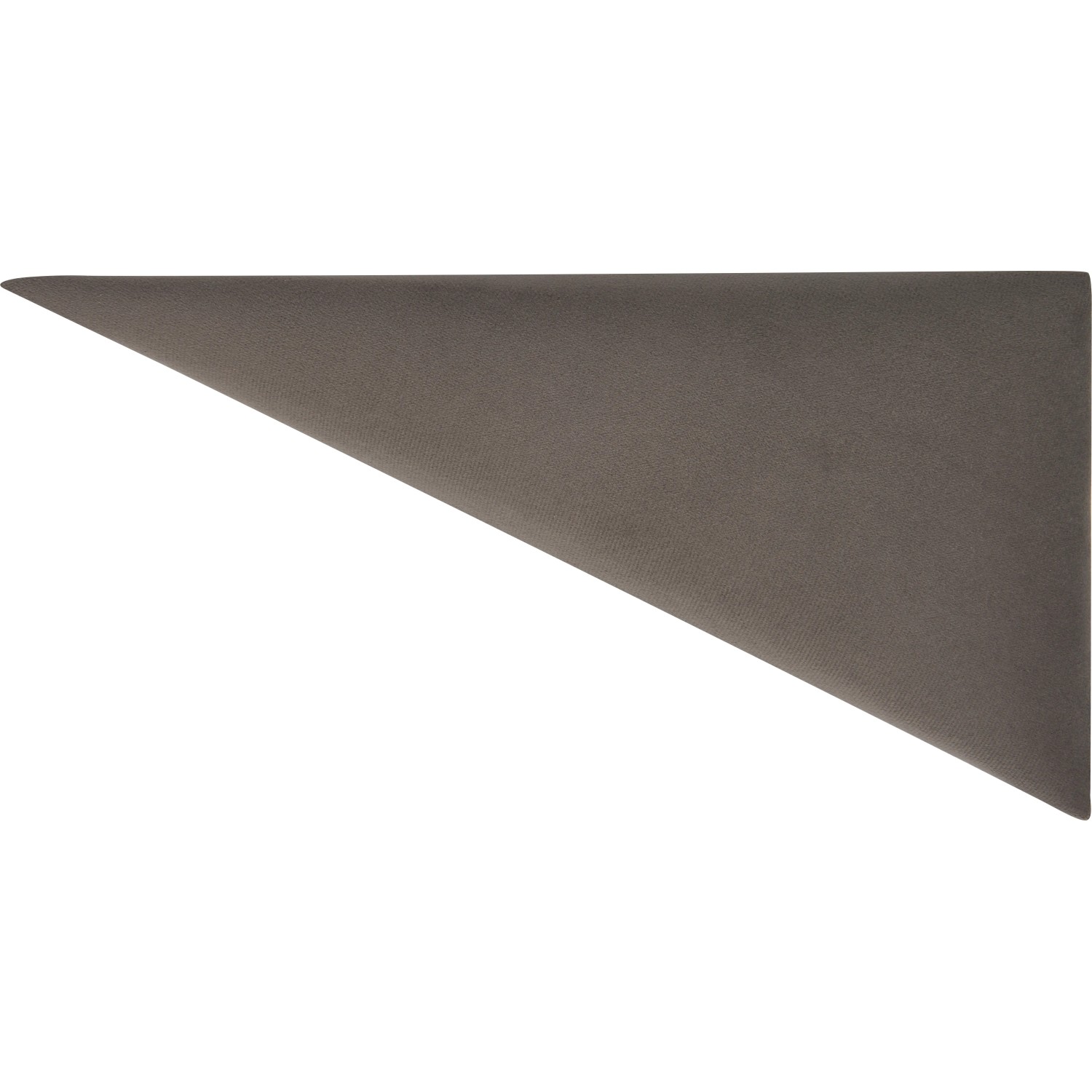 Wandkissen Dreieck, 15x30 cm, Dunkelgrau Samt, zur Wandgestaltung.