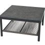 Quadratischer Siena Garden Gartentisch in Anthrazit, 75x75 cm. Stabiler Tisch mit Ablage für Garten und Terrasse.