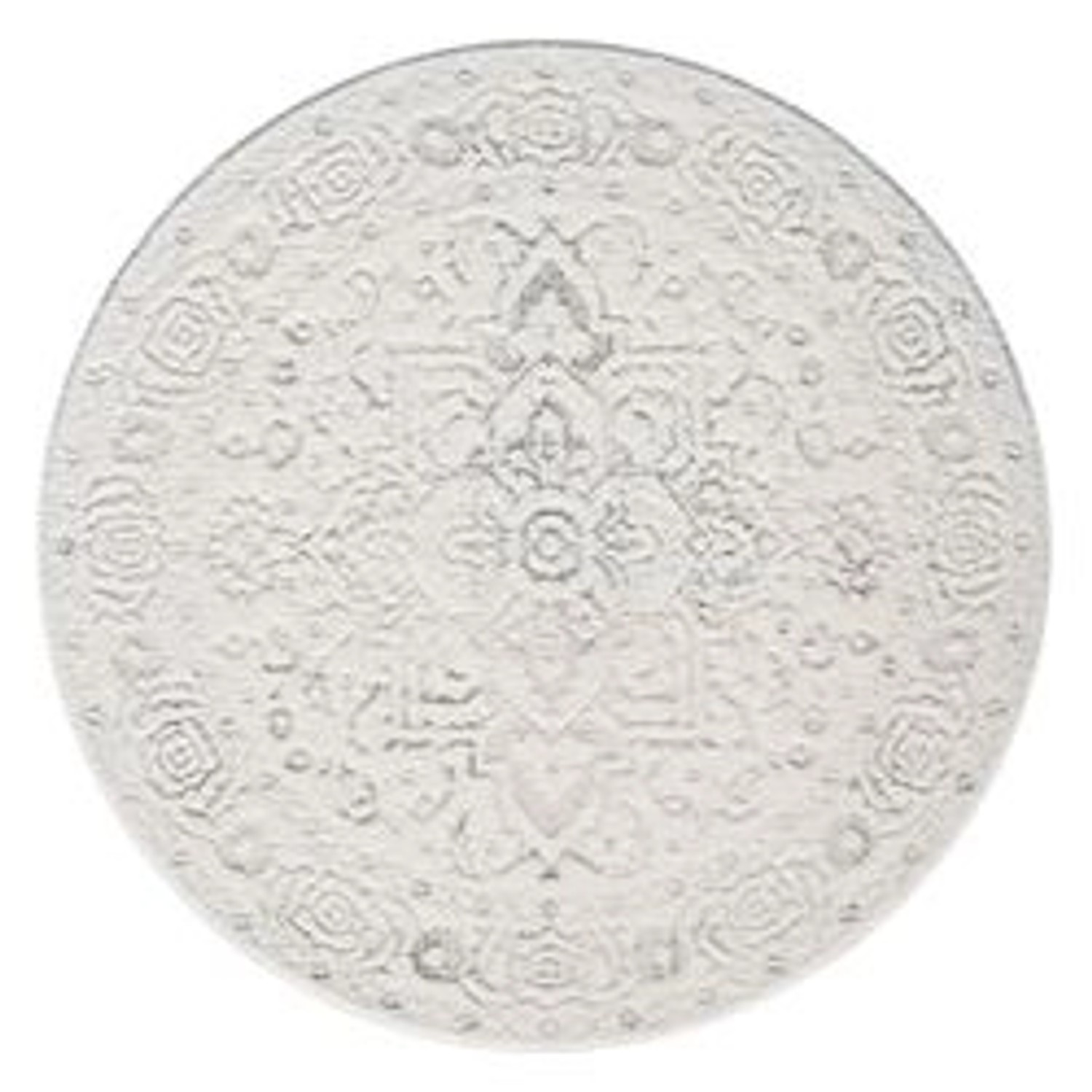 payé Teppich Ello 0638 Boho Flachflor Rund 160x160 cm Cream