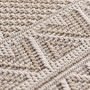 Detailaufnahme des beigen Ayyildiz Outdoor-Teppichs Desert, flach gewebt.